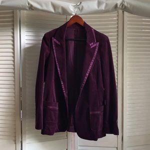 Purple Velvet Blazer